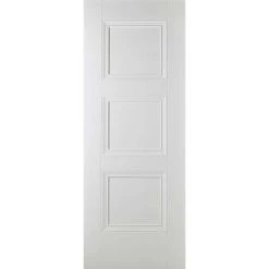 Single Sliding Door & Wall Track - Amsterdam 3 Panel Door - White Primed -LPD Door white amsterdam main6