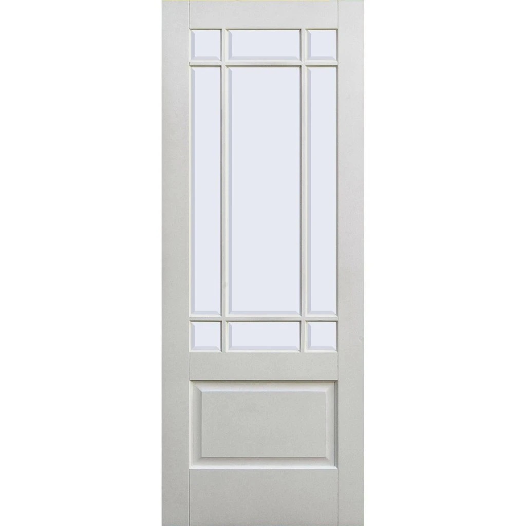 ThruEasi Room Divider - Downham Bevelled Clear Glass White Primed Door With Single Side 2 ThruEasi Room Divider - Downham Bevelled Clear Glass White Primed Door With Single Side - Image 2