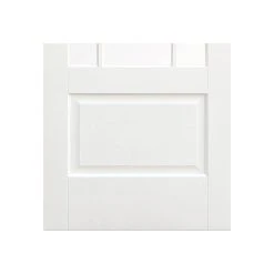 Five Folding Doors & Frame Kit - Downham 3+2 - Bevelled Clear Glass - White Primed -LPD Door white downham glazed 9l bot1