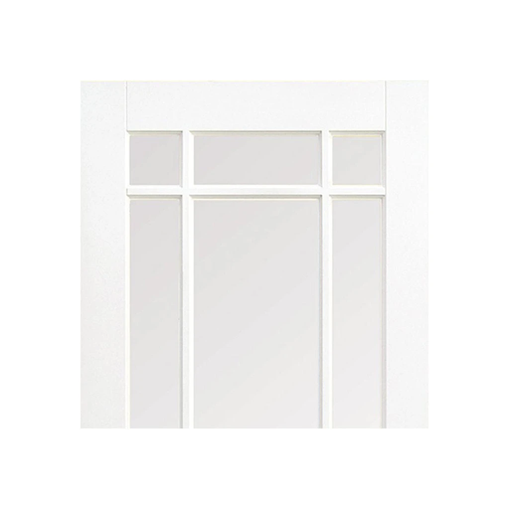 Four Folding Doors & Frame Kit - Downham 2+2 - Bevelled Clear Glass - White Primed 4 Four Folding Doors & Frame Kit - Downham 2+2 - Bevelled Clear Glass - White Primed - Image 4