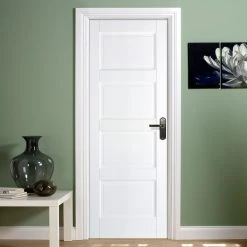 Contemporary 4 Panel Internal Door - White Primed