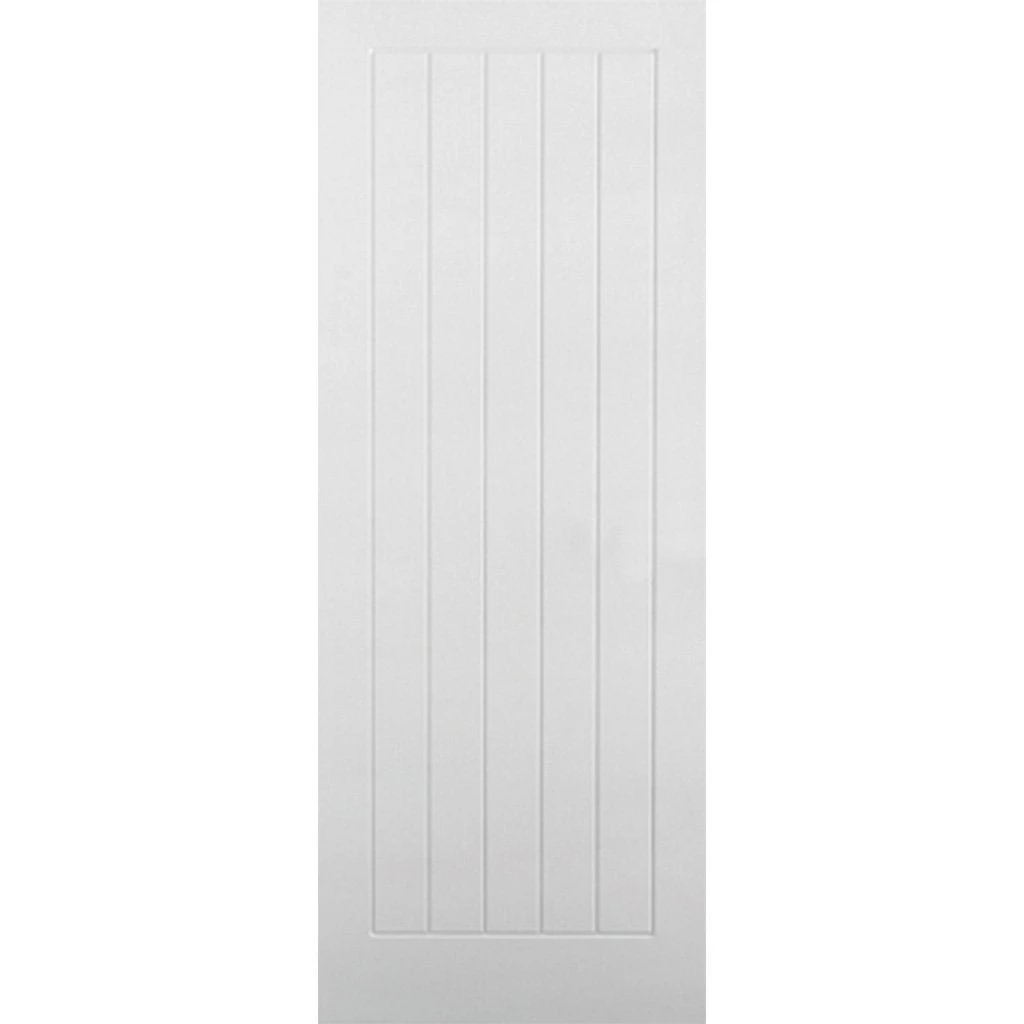 Textured Vertical 5 Panel Internal Door Pair - Primed 2 Textured Vertical 5 Panel Internal Door Pair - Primed - Image 2