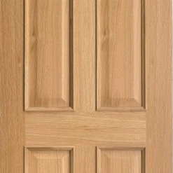 Internal Door And Frame Kit - Regency Oak 4 Panel Internal Door - Raised Mouldings -LPD Door white oak regency 4 panel rms detal
