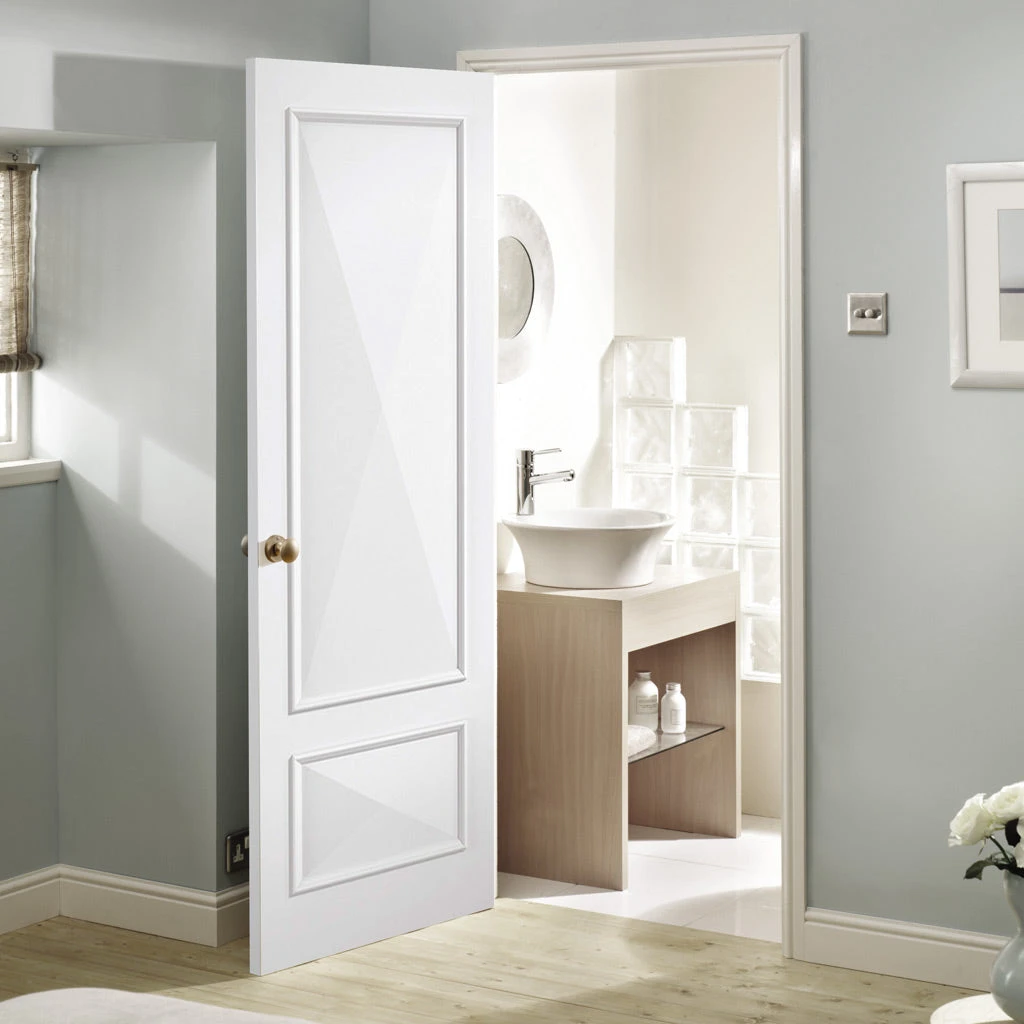 Knightsbridge 2 Panel Internal Door - Raised Mouldings - White Primed 1 Knightsbridge 2 Panel Internal Door - Raised Mouldings - White Primed