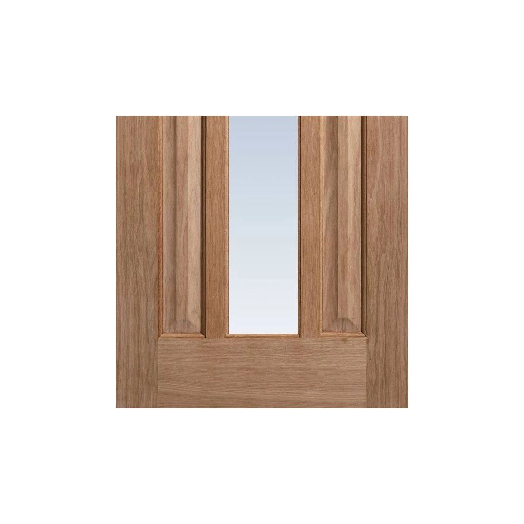 Kilburn 1 Pane Oak Internal Door Pair - Clear Glass 6 Kilburn 1 Pane Oak Internal Door Pair - Clear Glass - Image 6
