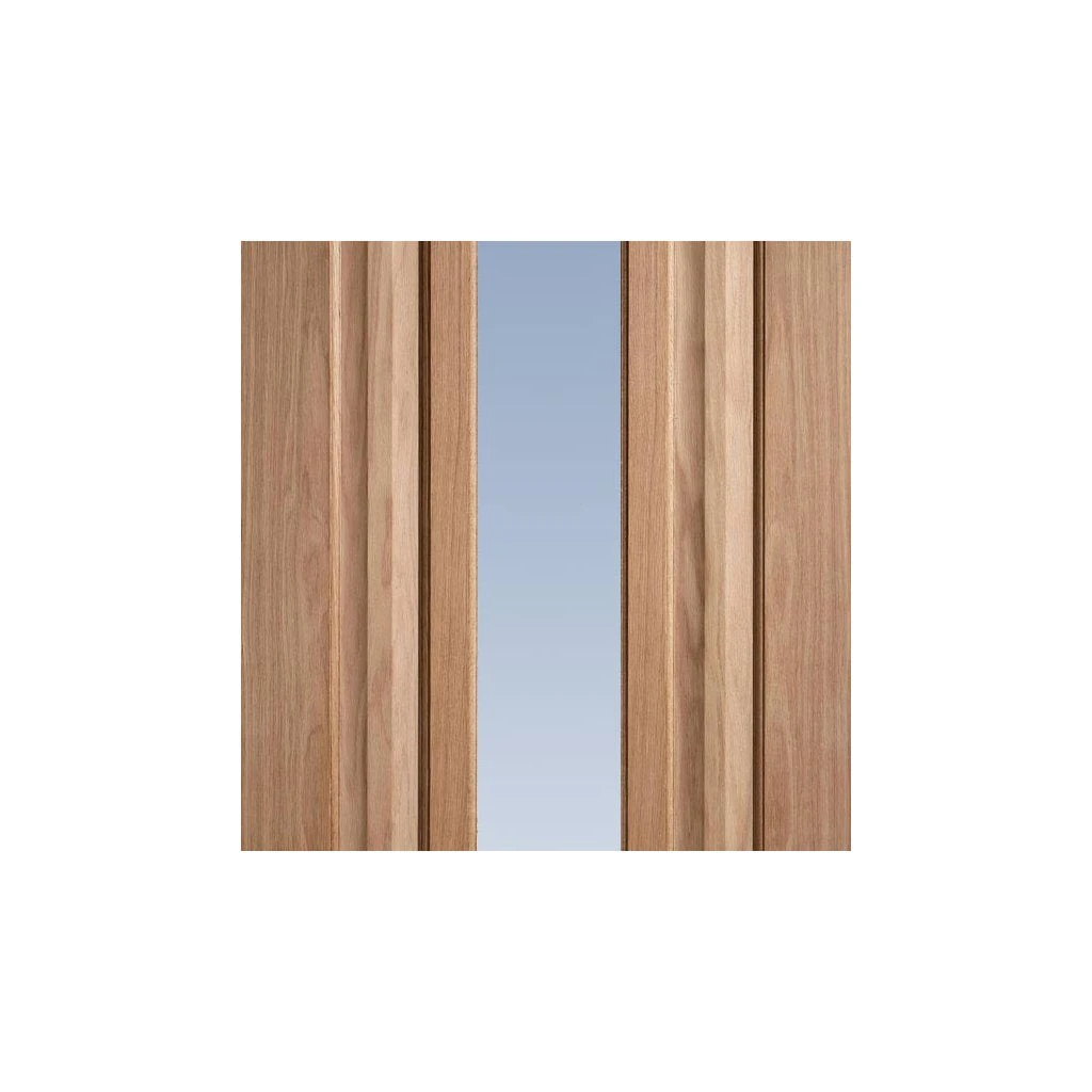 Kilburn 1 Pane Oak Internal Door Pair - Clear Glass 5 Kilburn 1 Pane Oak Internal Door Pair - Clear Glass - Image 5