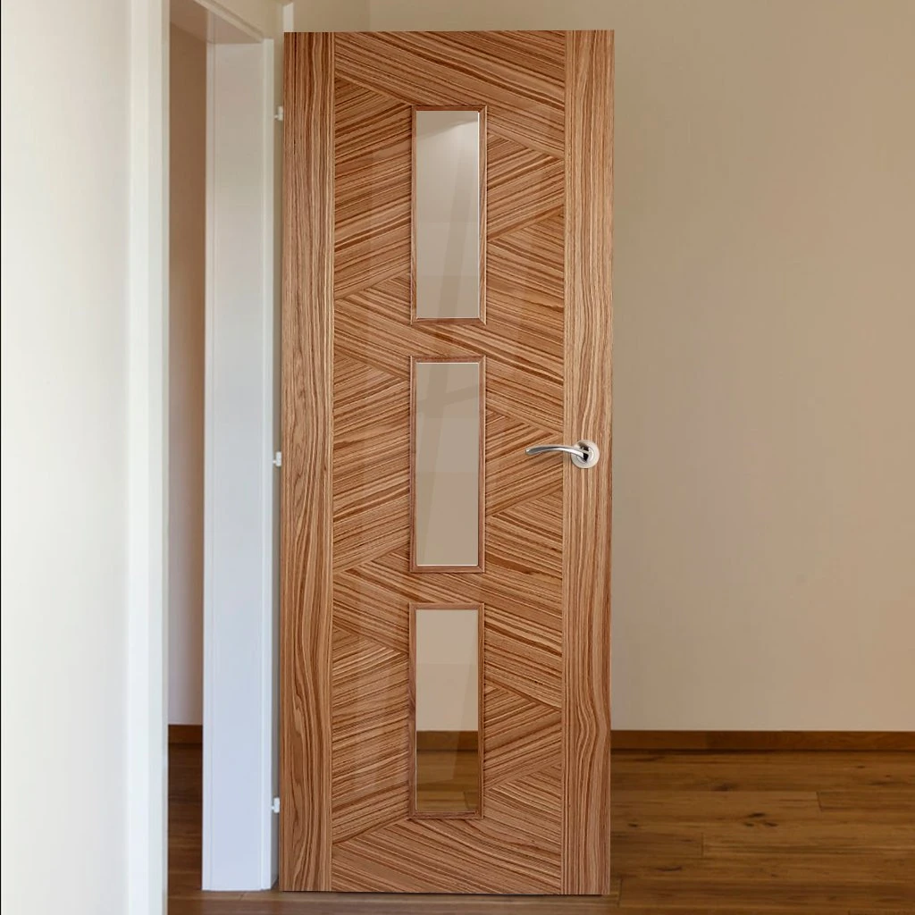 Bespoke Zeus Walnut Glazed Internal Door - Prefinished 1 Bespoke Zeus Walnut Glazed Internal Door - Prefinished
